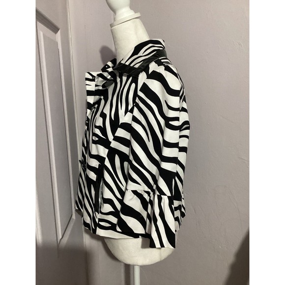Sandro Sportswear Zebra Wide Sleeve Short Blazer Button Up - Picture 5 of 8